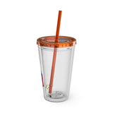 Ice Cream Queen Sunsplash Tumbler with Straw, 16oz