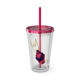 Ice Cream Queen Sunsplash Tumbler with Straw, 16oz