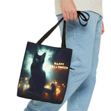 Halloween Black Cat Tote Bag