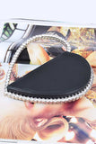 Crystal Handle Heart Clutch