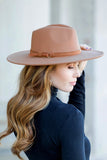 Wide Brim Panama Fedora Hat-4 colors