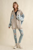 All Cotton Jacket with Fringed Hem S-L 2 Colors Available !