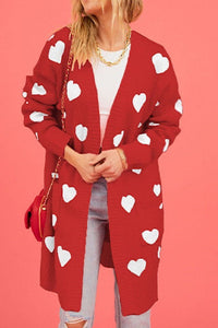 Hearts all over Cardigan (S-XL) 2 Colors Available