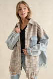 All Cotton Jacket with Fringed Hem S-L 2 Colors Available !