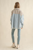 All Cotton Jacket with Fringed Hem S-L 2 Colors Available !