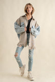 All Cotton Jacket with Fringed Hem S-L 2 Colors Available !