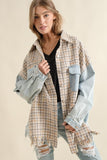 All Cotton Jacket with Fringed Hem S-L 2 Colors Available !