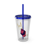 Ice Cream Queen Sunsplash Tumbler with Straw, 16oz