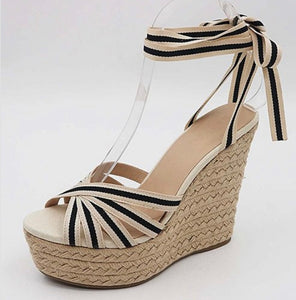 Ribbon Wedge Sandal Pre-order