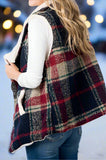 WARM PLAID VEST-One Size Fits All